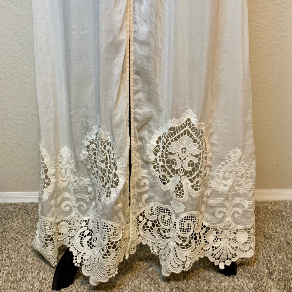 bebe White Lace Maxi Dress - Picture 4 of 16